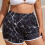 Shorts mit elastischer Taille, Batik-Shorts für-Batikrot XL 7