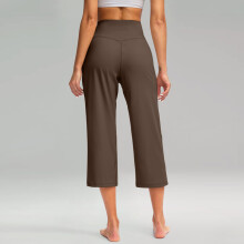 Hosen für Damen, weites Bein, Hose mit Taschen,-Weiß XXL