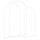VidaXL vidaXL Wedding Arch 3 pcs White Steel 2