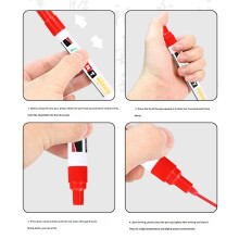3 Stück Grabstein-Restaurierungs-Lackstift für-Blau 1mm