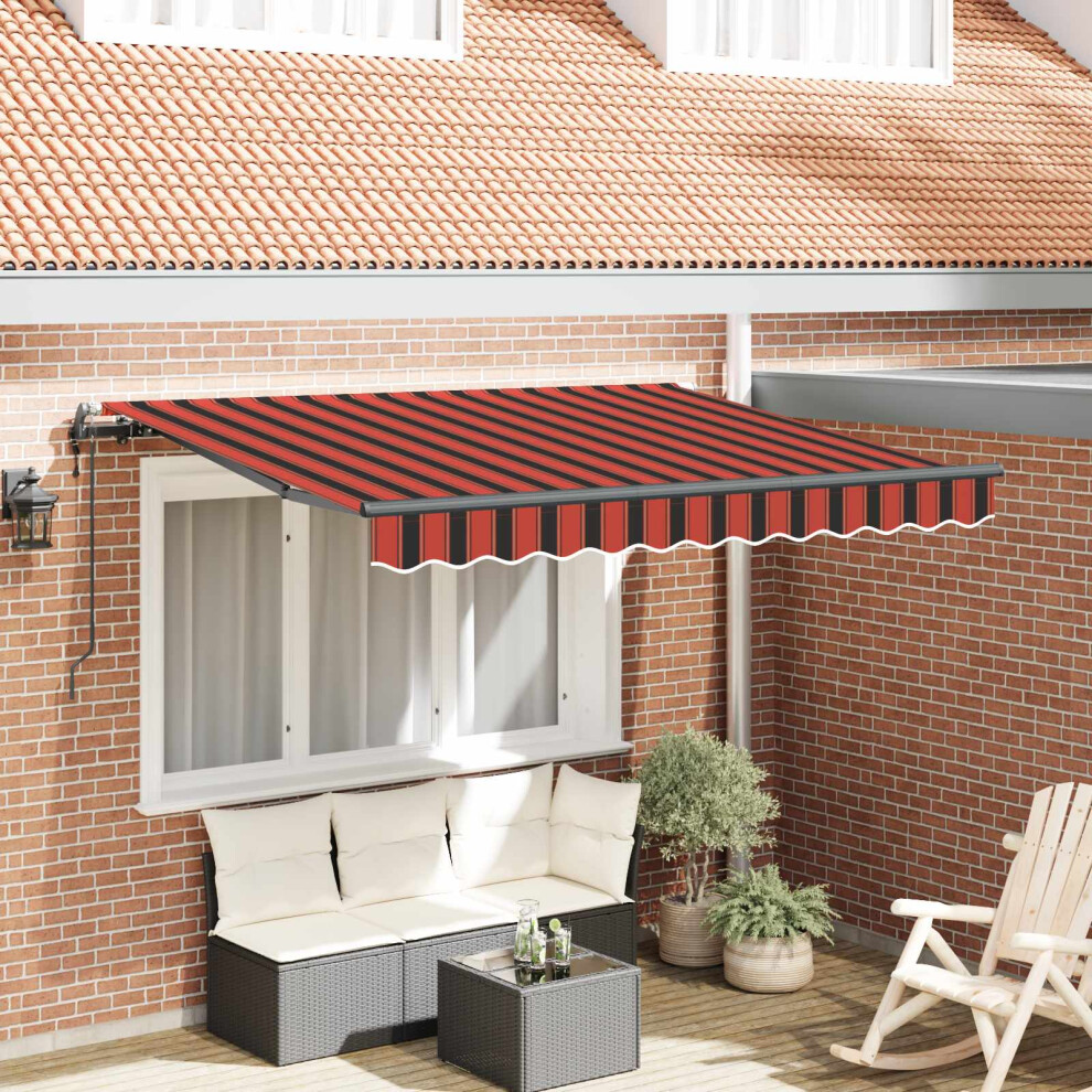 Vidaxl Retractable Awning Orange 250 X 200 Cm Fabric