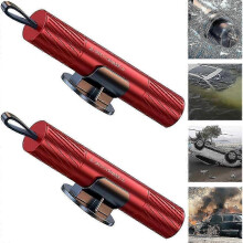 (2pcs, Red) Safe Hammer, 2024 New Safe Hammer Glass Breaker Under Water, Car Hammer Seatbelt Cutter Window Breaker Emergency Escape Tool