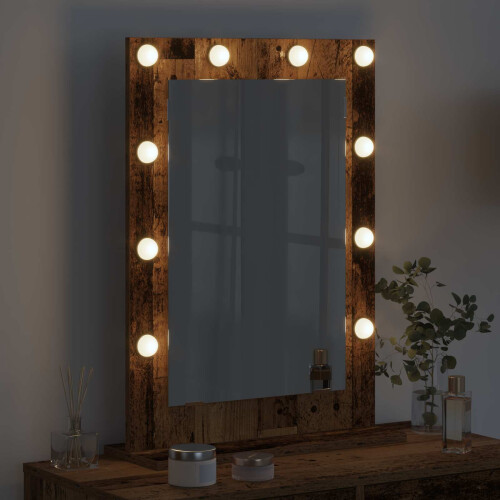VidaXL vidaXL Vanity Mirror Rectangular with Mirror Old Wood 70 x 50 x 18 cm 1