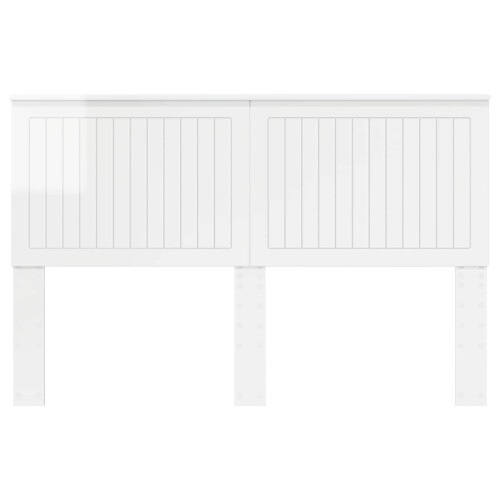 VidaXL vidaXL Headboard with Headboard Gloss White 150 cm Engineered wood 2