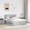 VidaXL vidaXL Bed Frame Concrete Grey 150 x 200 cm Engineered Wood 3