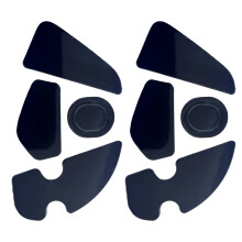 2 jeux de patins de souris de remplacement, autocollants-Noir