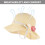 1Set Kinder Strohoed Set Met Zonbescherming En Beige 6