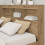 VidaXL vidaXL Storage Headboard with Shelf Artisan Oak 140 cm Engineered Wood 3