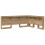 VidaXL vidaXL Storage Headboard with Shelf Artisan Oak 140 cm Engineered Wood 2