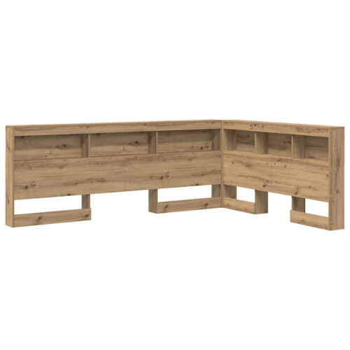 VidaXL vidaXL Storage Headboard with Shelf Artisan Oak 140 cm Engineered Wood 1