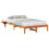 VidaXL vidaXL Bed Frame Wax Brown 120 x 190 cm Solid Pine Wood 2