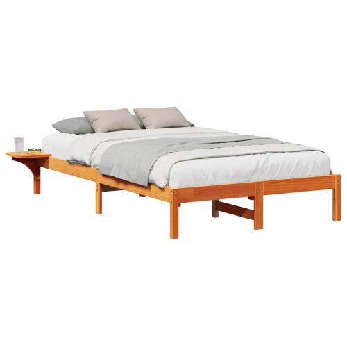 VidaXL vidaXL Bed Frame Wax Brown 120 x 190 cm Solid Pine Wood 1