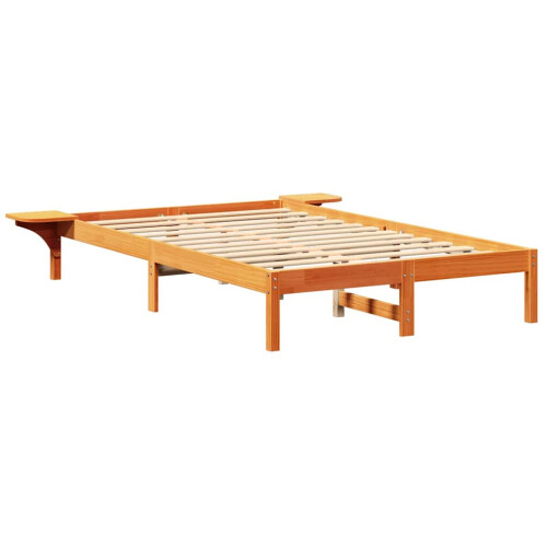VidaXL vidaXL Bed Frame Wax Brown 120 x 190 cm Solid Pine Wood 2