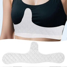 (1pc) Breathable Anti-Wet Sweat Pads, Under Breast Sweat Absorber Pads, Reusable Cotton Liner Bra Inserts for Sports