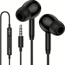 Casque de jeu filaire intra-auriculaires écouteurs-Noir 3,5 mm