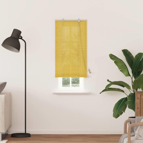 VidaXL vidaXL Roller Blind Yellow 60 x 220 cm Bamboo 2