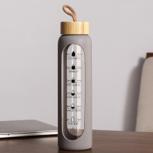 (Matches the image) 1L High Borosilicate Glass Water Bottle Portable Leakproof Drinking Bottle for Home Office Gym Travel Outdoor Sports Kettle