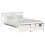 VidaXL vidaXL Bed Frame with Headboard White 150 x 200 cm Engineered Wood 2