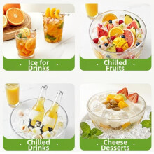 (Matches the image) Transparent Ice Machine Bottle Type Contactless Pressure Ice Kettle Ice Suppressor Glass Kettle with Straw Ice Water Bottles