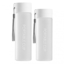 (White, 600ML) Minimalist Leak-proof Anti-deformed Water Bottle for Travel, Practical Drinking Bottle for Gym & Outdoor