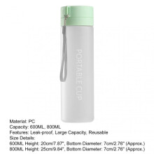 (White, 800ML) Minimalist Leak-proof Anti-deformed Water Bottle for Travel, Practical Drinking Bottle for Gym & Outdoor