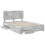 VidaXL vidaXL Bed Frame Concrete Grey 150 x 200 cm Engineered Wood 5