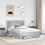 VidaXL vidaXL Bed Frame Concrete Grey 150 x 200 cm Engineered Wood 3