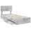 VidaXL vidaXL Storage Bed Concrete Grey 90 x 190 cm Engineered Wood 5