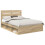 VidaXL vidaXL Bed Frame Sonoma Oak 150 x 200 cm Solid Pine Wood 2