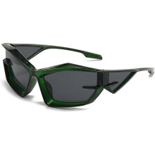 (Green grey) Sunglasses Irregular Square Sunglasses Fashion Outdoor Sunglasses Punk Style Sunglasses,hww