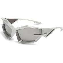(Silvery silvery) Sunglasses Irregular Square Sunglasses Fashion Outdoor Sunglasses Punk Style Sunglasses,hww