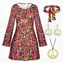 (S, Q2) 70s and 60s Vintage Disco Costumes for Women, Halloween Party Outfits, Carnival Dresses, Retro Dancewear