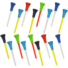 15 stuks plastic golftees/golfhouders, golftrainingsaccessoires voor golfers, te gebruiken op de baan of oefenrange (willekeurige kleur).