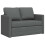 VidaXL vidaXL Folding Sofa Bed Dark Grey 112 x 60 x 55 cm Fabric 5