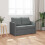 VidaXL vidaXL Folding Sofa Bed Dark Grey 112 x 60 x 55 cm Fabric 2