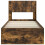 VidaXL vidaXL Bed Frame with Storage and Headboard Smoked Oak 75 x 190 cm 3