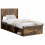 VidaXL vidaXL Bed Frame with Storage and Headboard Smoked Oak 75 x 190 cm 2