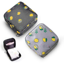 Oxford Cloth Menstrual Pad Pouch with Zipper, Portable Sanitary Napkin Storage Bag for Women, Holds 7-10 Pads for School Office Travel