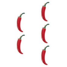 5 broches/épingles en forme de piment - Décoratives et