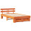 VidaXL vidaXL Bed Frame with Headboard Wax Brown 120 x 190 cm Solid Pine Wood 2