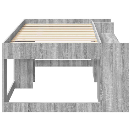 VidaXL vidaXL Kids'Bed Frame with Storage Grey Sonoma 90 x 200 cm 2