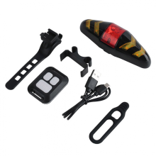 Feu arrière de vélo avec clignotants et télécommande sans fil, rechargeable par USB, LED Ridi