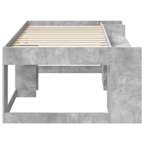 VidaXL vidaXL Kids'Bed Frame with Storage Concrete Grey 90 x 190 cm 2