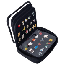 Pin Trading Books for Collector 6 Page Portable Enamel Pins Display Album Case Handle Travel Pin Holder