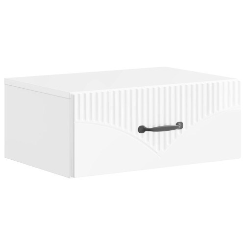VidaXL vidaXL Wall-Mounted Bedside Cabinet with Drawer 2 pcs High Gloss White 2