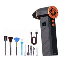 Powerful Turbo Fan High-Speed 130000 RPM 4 Adjustable Speed Electric Air Duster Kit for Car Computer Keyboard Lens B