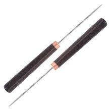 2 Pcs Awl Tool with Wooden Handle, Leather Awl Punch Tool, Slender Scratch Awl, Awl Repair Tool for Leather Crafts
