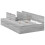 VidaXL vidaXL Storage Bed Frame Grey Sonoma 120 x 200 cm Engineered Wood 2