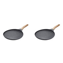 2X Non Stick Crepe Pan, Granite Coating Dosa Pan for Cooking, Flat Skillet for Tortillas, Omelette, Pancake Maker