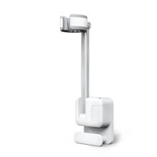 Hair Dryer Stand Hands Free Blow Dryer Holder Wall Mounted Sit Under Blow Dryer for Vanity Hairdryer Holder White